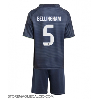 Real Madrid Jude Bellingham #5 Maglia Gara Trasferta Repliche 2025-26 Bambino